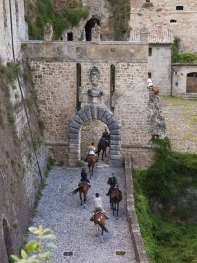 İtalya, Toskana, Sorano Köyü, Grosseto bölgesi.