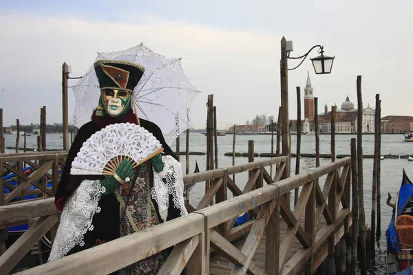 Italia Véneto Venecia Ciudad Máscara Del Carnaval — Foto de Stock