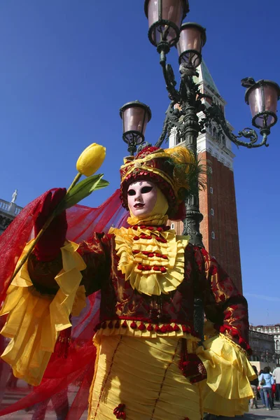 Italia Véneto Venecia Ciudad Máscara Del Carnaval — Foto de Stock