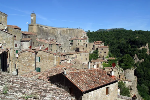 Italia Toscana Paese Sorano Provincia Grosseto — Foto Stock