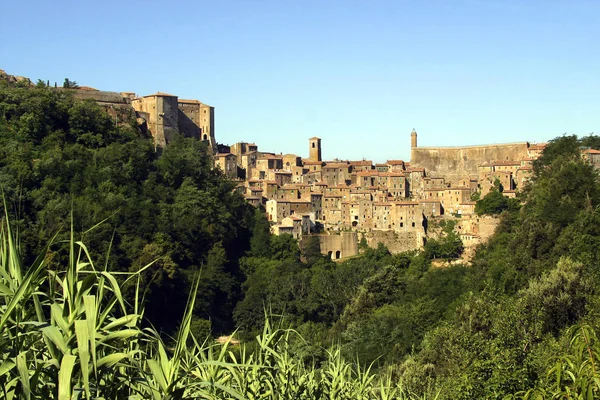 Italien Toscana Den Sorano Village Grosseto District — Stockfoto