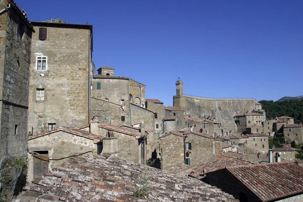 Italien Toscana Sorano Byn Distriktet Staden Grosseto — Stockfoto