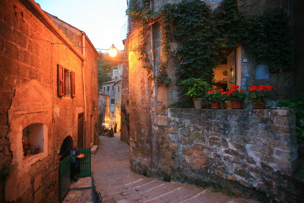 Italy, Tuscany, the Sorano village, Grosseto district.
