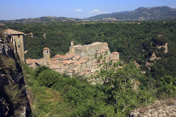 Italië Toscane Sorano Dorp Grosseto District — Stockfoto