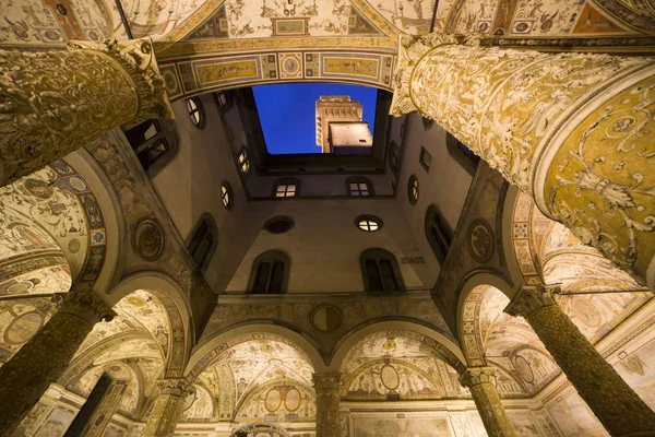 Italien Toscana Florens Domstolen Palazzo Vecchio Stadshuset Staden — Stockfoto