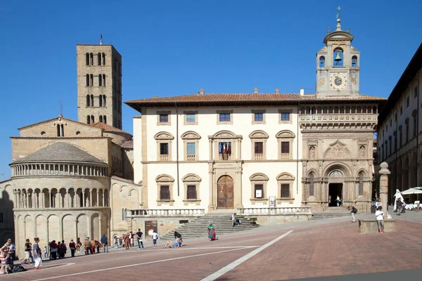 Italia Toscana Arezzo Plaza Grande —  Fotos de Stock