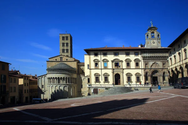 Talya Toskana Arezzo Meydan Meydanı — Stok fotoğraf