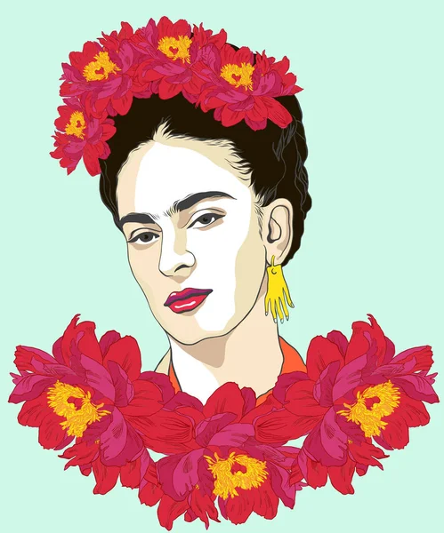 Magdalena Carmen Frida Kahlo Született 1907 Július 1954 Július Volt — Stock Vector