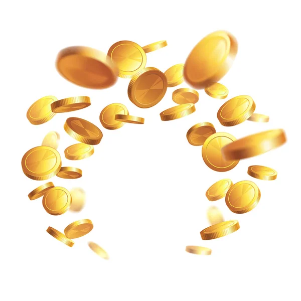 Paralı çerçeve - saydam veya beyaz arkaplandaki altın paralar.