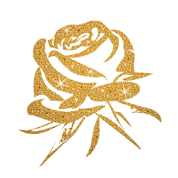 Fleur Rose Isolée Sur Fond Blanc — Image vectorielle