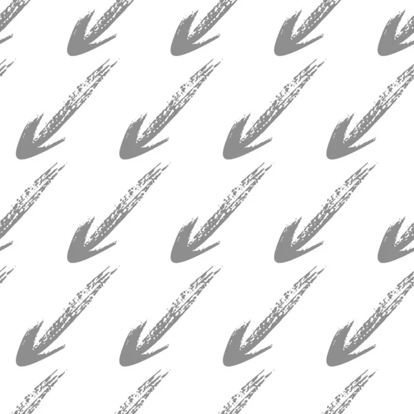Nahtloses Muster Mit Handgezeichneten Pfeilen Auf Weißem Hintergrund — Stockvektor