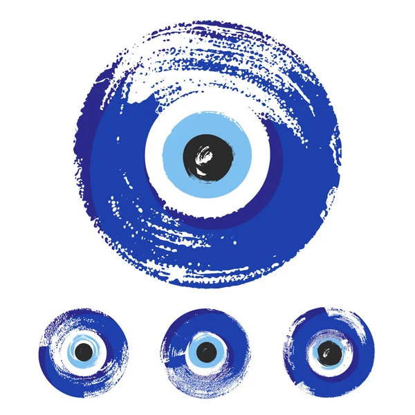 El çizimi Türk gözü. Türkiye, Greese, Kıbrıs, Girit 'i koruma sembolü. Sihirli madde, özellik. Tılsım - Mavi Türk Fatma Gözü.