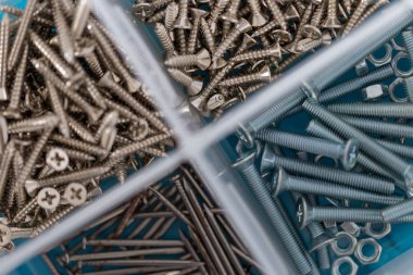 Vida, çivi, cıvata İnşaat aletleri kapandı.