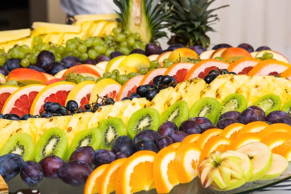 Buffet table corporate. berries and citrus fruits Royalty Free Stock Photos