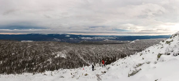 Ascensão Inverno Montanha Zigalga República Bashkortostan — Fotografia de Stock