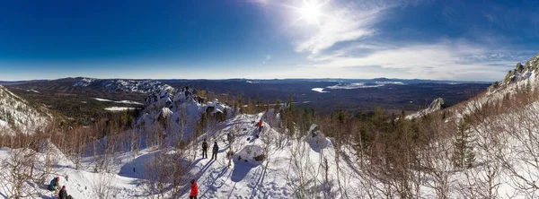 Panoramautsikt Från Toppen Berget — Stockfoto