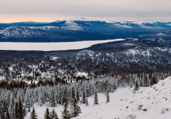 Zyuratkul Hegyre Panorámás Áttekintése — Stock Fotó