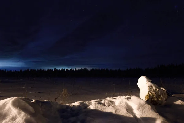 Maak Een Wandeling Door Het Park Van Nacht Het Dorp — Stockfoto