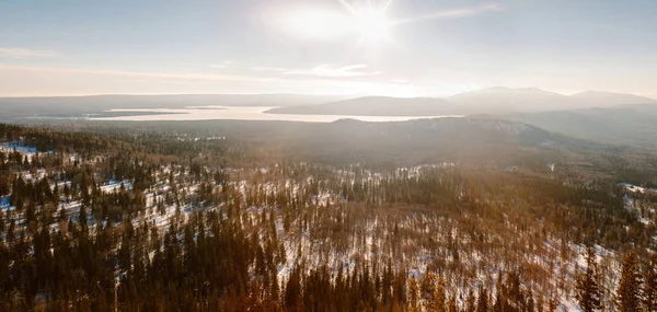 Zyuratkul Hegyre Panorámás Áttekintése — Stock Fotó