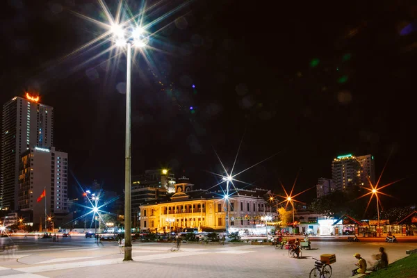 Plaza Noche Centro Vietnam Nha Trang Mayo 2015 — Foto de Stock