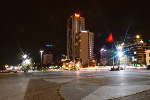 Calles Nocturnas Nha Trang Vietnam Nha Trang Mayo 2015 — Foto de Stock