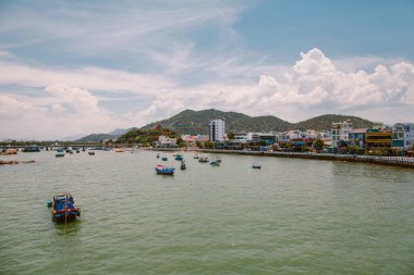 Khanh Hoa'nın panoramik manzarası. Vietnam. Nha Trang