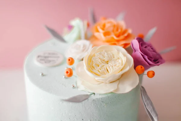 Cake Popsicle Pink Background — Stock Photo, Image