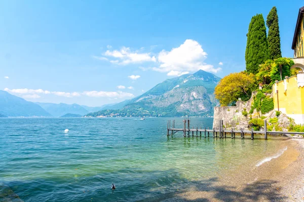 Stranden Comosjön Italien — Stockfoto