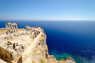 Lindos, Rodos Adası, Oniki Ada, Yunanistan Akropolü görüntülemek