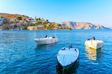 Symi Adası'nda, Oniki Ada, Yunanistan güzel manzara