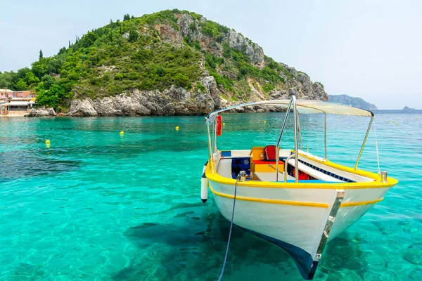 Crystal Clear Water Paleokastritsa Corfu Island Greece — Stock Photo, Image