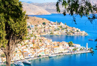 Symi Adası'nda, Yunanistan güzel manzara