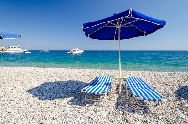 Kellemes Pihentető Idő Afandou Beach Rhodes Island Görögország — Stock Fotó