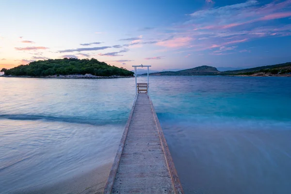 Bela Praia Ksamil Albânia — Fotografia de Stock