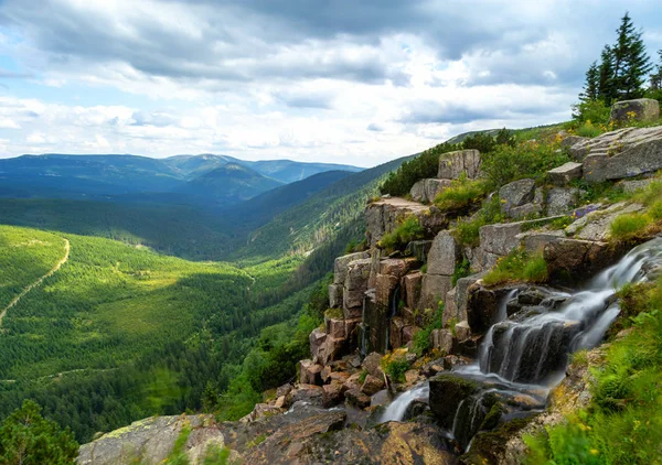 Pancavský Vodopád Krkonoších České Republice — Stock fotografie