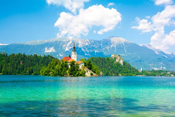 Vista Sul Lago Bled Slovenia — Foto Stock