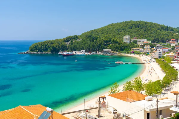 阿尔巴尼亚Albanian Riviera的Himare蓝色海湾 — 图库照片
