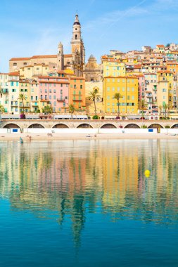 Renkli şehir Menton, Provence-Alpes-Cote d 'Azur, Fransa