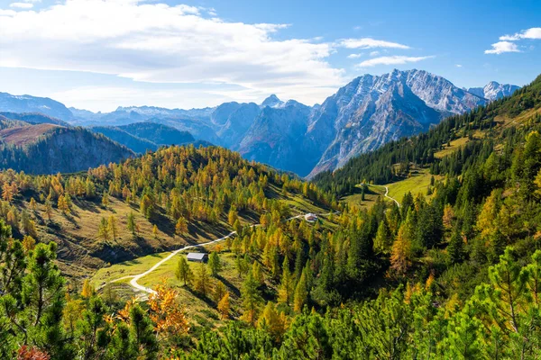 Almanya Nın Berchtesgaden Kentindeki Bavyera Alpleri Ndeki Güzel Dağ Manzarası — Stok fotoğraf