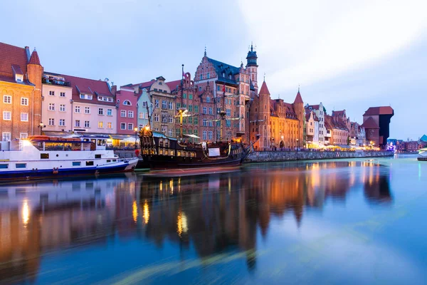 Storico Centro Storico Danzica Durante Tramonto Polonia — Foto Stock