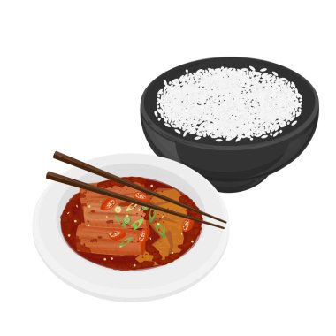 Vektör İllüstrasyon Logosu Kemerleri ya da Pirinçli Galchi Jorim