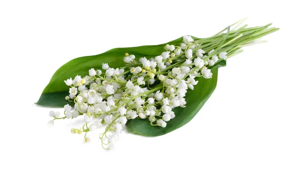 Lily z údolí kytice izolované na bílém — Stock fotografie