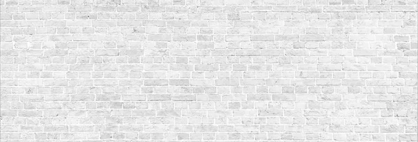 Lavado blanco pared de ladrillo panorama . —  Fotos de Stock
