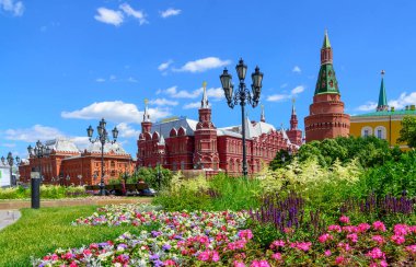 Kızıl Meydan'a ve devlet tarihi Müzesi, Rusya, Moskova, Rusya Federasyonu