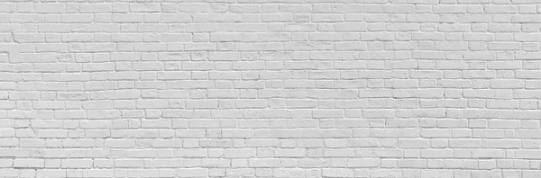Bianco vecchio muro di mattoni urbano Sfondo panorama — Foto Stock