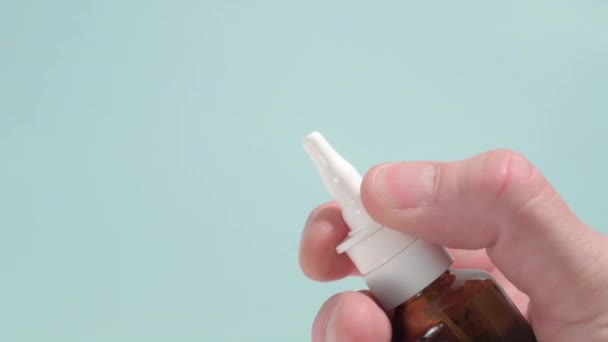 Nasal spray chorros — Vídeo de stock