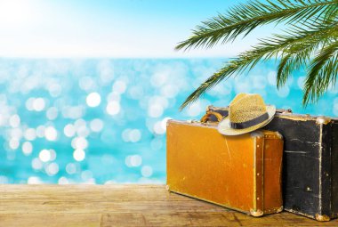 Seyahat tatil konsepti. Yaz geçmişi. Kopyalama alanı