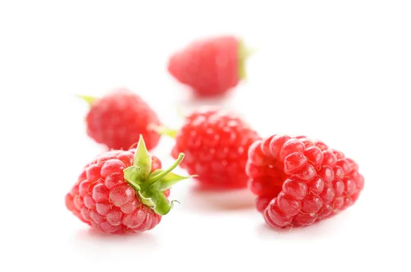 Raspberries on white background — Stock Photo, Image