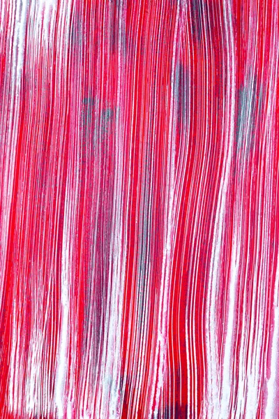 Fundo de textura - close-up de azul e vermelho, branco, traços de tinta acrílica placa de madeira vertical — Fotografia de Stock