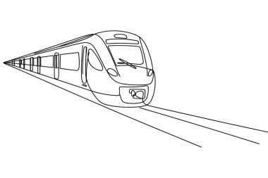 Yüksek Hız Treni Minimum Ulaşım Vektörü İllüstrasyonu